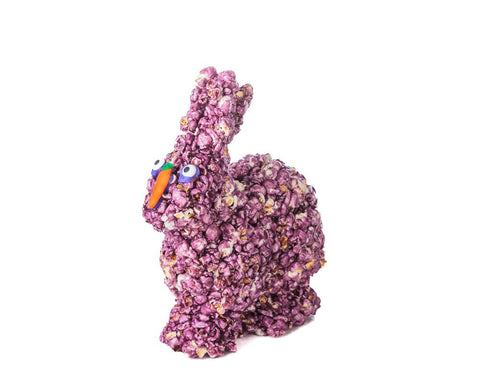 purple popcorn easter bunny - Easy easter popcorn bunny DIY