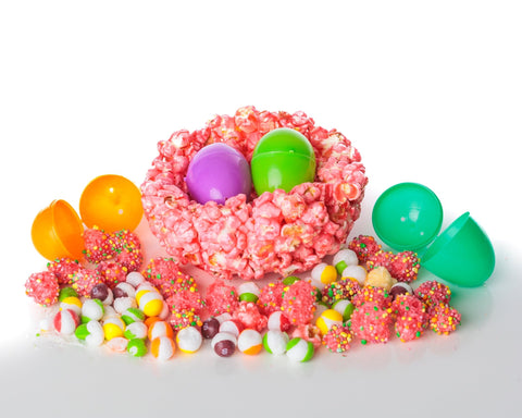 Popcorn Nests with Candy - Filled Eggs - Del's Popcorn Shop
