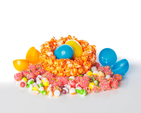Popcorn Nests with Candy - Filled Eggs - Del's Popcorn Shop