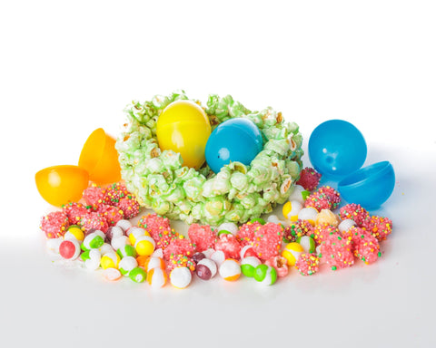 Popcorn Nests with Candy - Filled Eggs - Del's Popcorn Shop