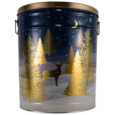 6.5 Gallon "Gilded Forest" Holiday Popcorn Tin