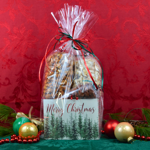 "Evergreen Christmas" Small Gift Basket Box