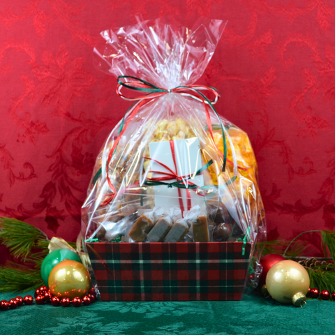 "Christmas Plaid" Large Market Tray