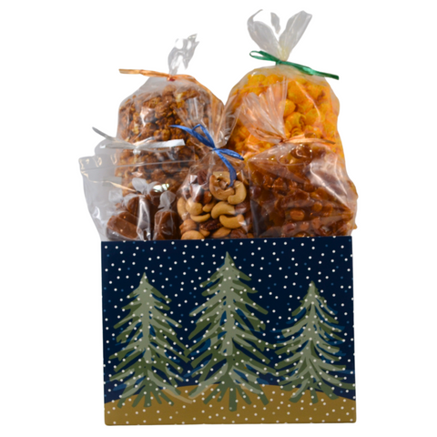 "Midnight Flurry" Large Gift Basket Box