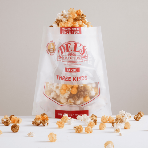 Three Kinds Popcorn - Del's Popcorn Shop