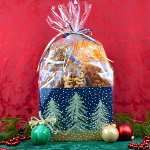 "Midnight Flurry" Large Gift Basket Box
