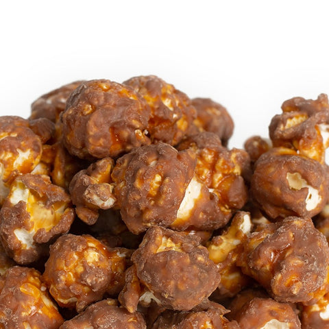 Milk Chocolate Peanut Butter Popcorn with Peanuts