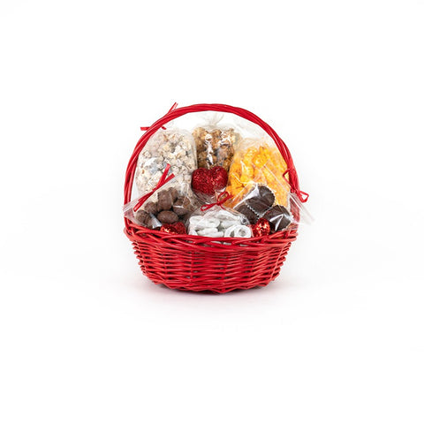 Del's Signature Small Red Gift Basket