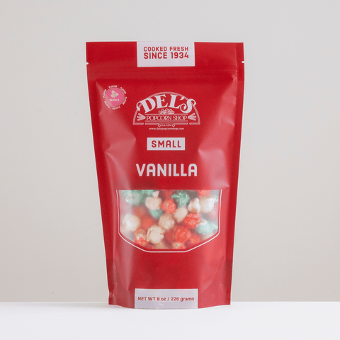 Vanilla Candy Coated Popcorn - Del's Popcorn Shop