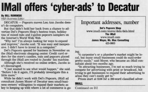 Today in Del's History - Pioneering Online Retail in 1996 - Del's Popcorn Shop