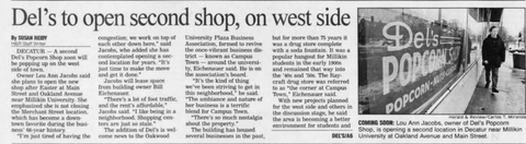 Today in Del's History: Jacobs discusses plans for a second Decatur Del's - Del's Popcorn Shop