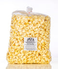 half party bag of Del's seasoned popcorn