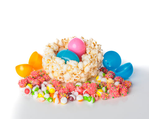 Popcorn Nests with Candy-Filled Eggs