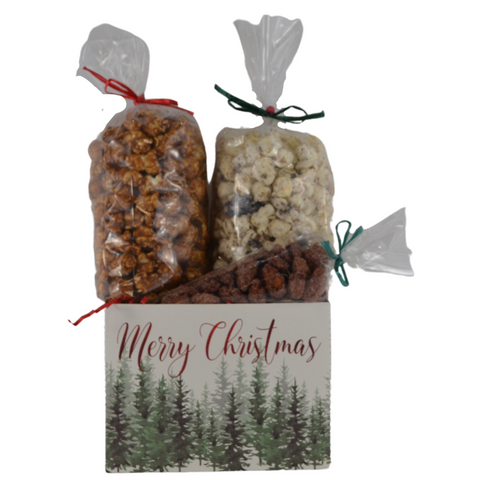 "Evergreen Christmas" Small Gift Basket Box