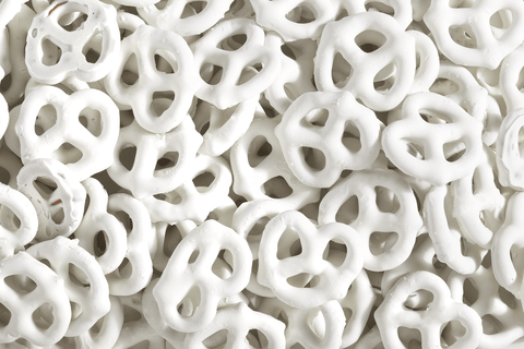 White Frosted Pretzels - Del's Popcorn Shop