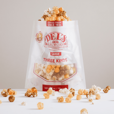 Three Kinds Popcorn - Del's Popcorn Shop