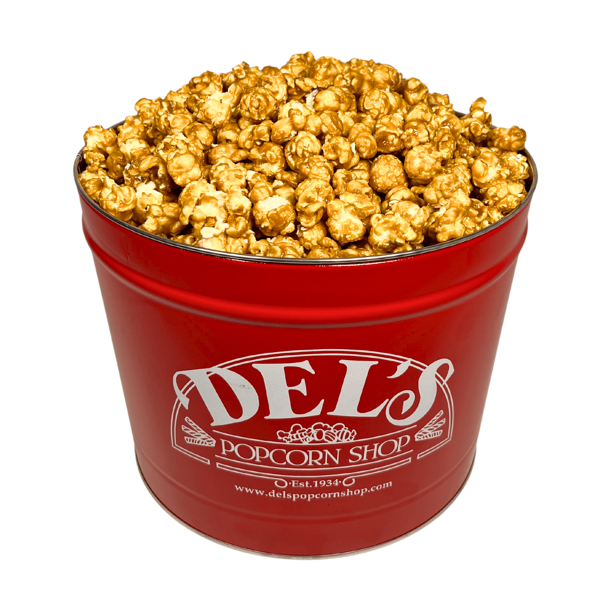 2 Gallon Signature Popcorn Tin - Del's Popcorn Shop