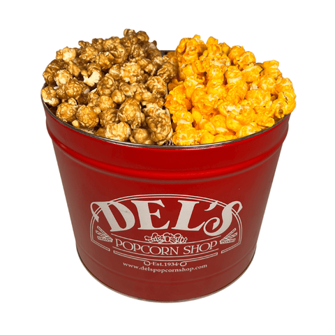 2 Gallon Signature Popcorn Tin - Del's Popcorn Shop