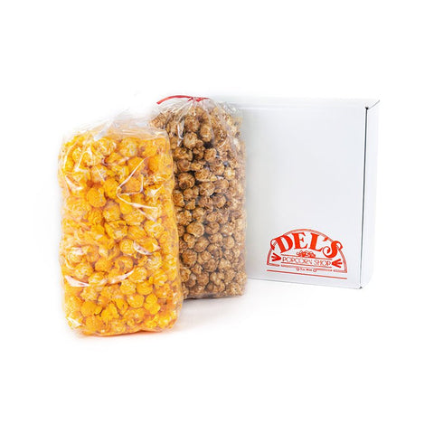 Medium White Del's Popcorn Gift Box