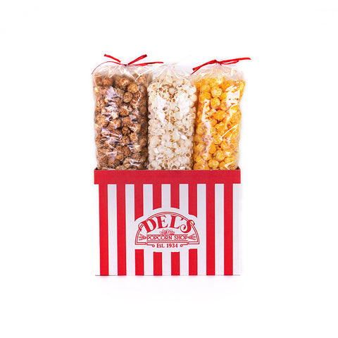 The Traditional Del's Popcorn Sampler
