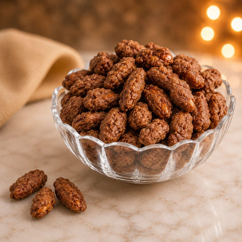 Cinnamon and Sugar Glazed Almonds - Del's Popcorn Shop