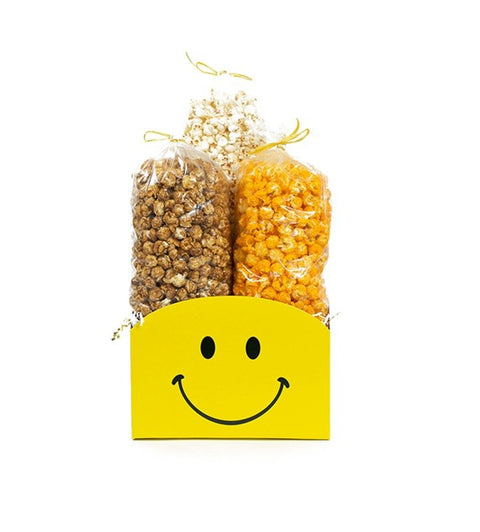 "Smiley Face" Large Gift Basket Box - Del's Popcorn Shop