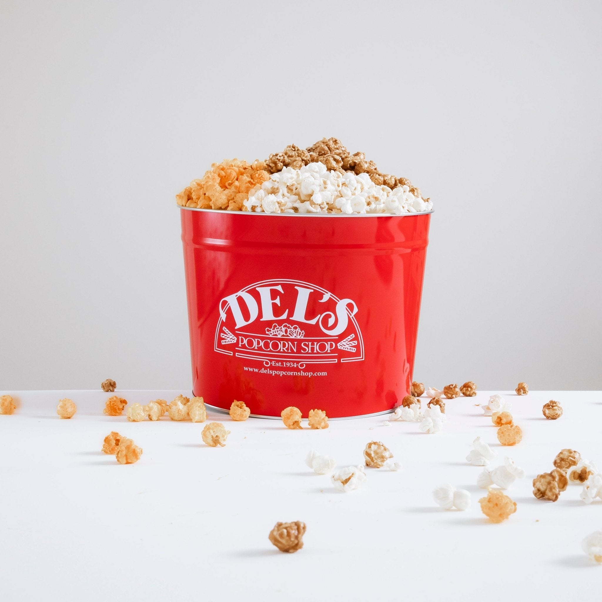 2 Gallon Signature Popcorn Tin - Del's Popcorn Shop