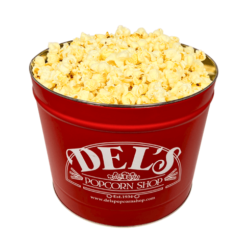 2 Gallon Signature Popcorn Tin - Del's Popcorn Shop