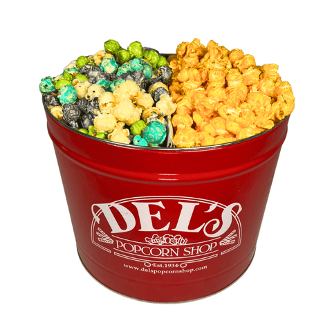 2 Gallon Signature Popcorn Tin - Del's Popcorn Shop