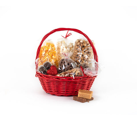 Del's Signature Medium Red Gift Basket