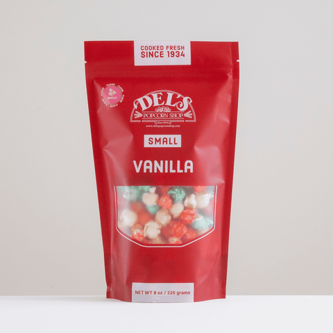 Vanilla Candy Coated Popcorn - Del's Popcorn Shop