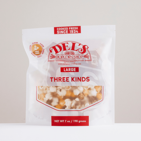 Three Kinds Popcorn - Del's Popcorn Shop